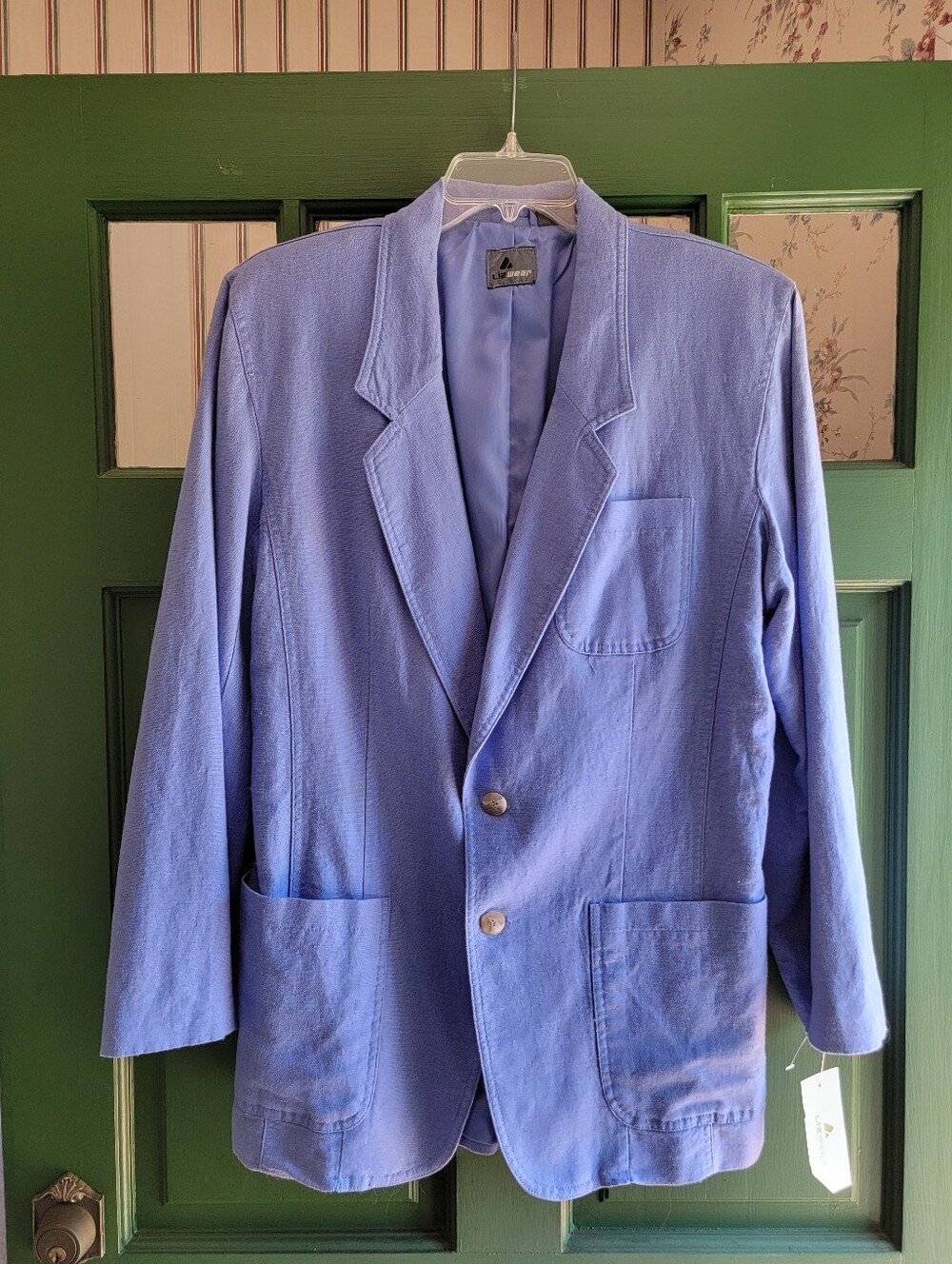 NWT Blue Linen Blazer Size 12